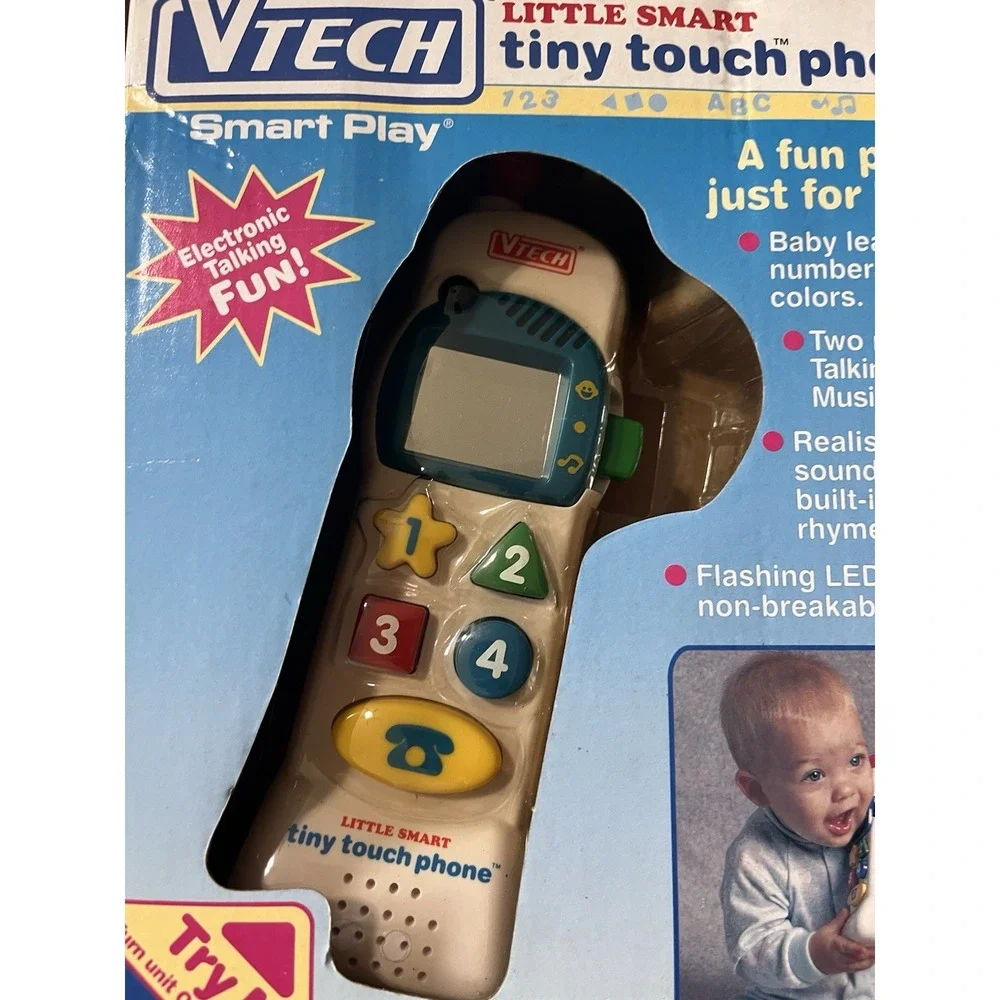 New! Vintage VTech Little Smart TINY TOUCH PLUS‎ Phone - Deadstock